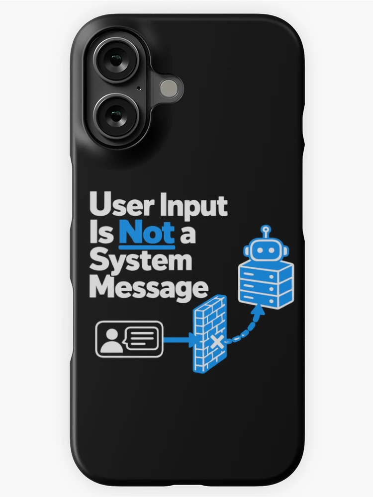 Thumbnail 1 of 4, iPhone Case, User Input Is Not a System Message Cybersecurity Design designed and sold by ThreadQuirk.