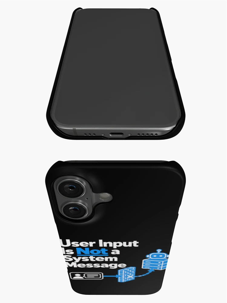 Thumbnail 3 of 4, iPhone Case, User Input Is Not a System Message Cybersecurity Design designed and sold by ThreadQuirk.