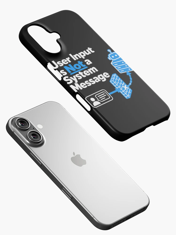 Thumbnail 2 of 4, iPhone Case, User Input Is Not a System Message Cybersecurity Design designed and sold by ThreadQuirk.
