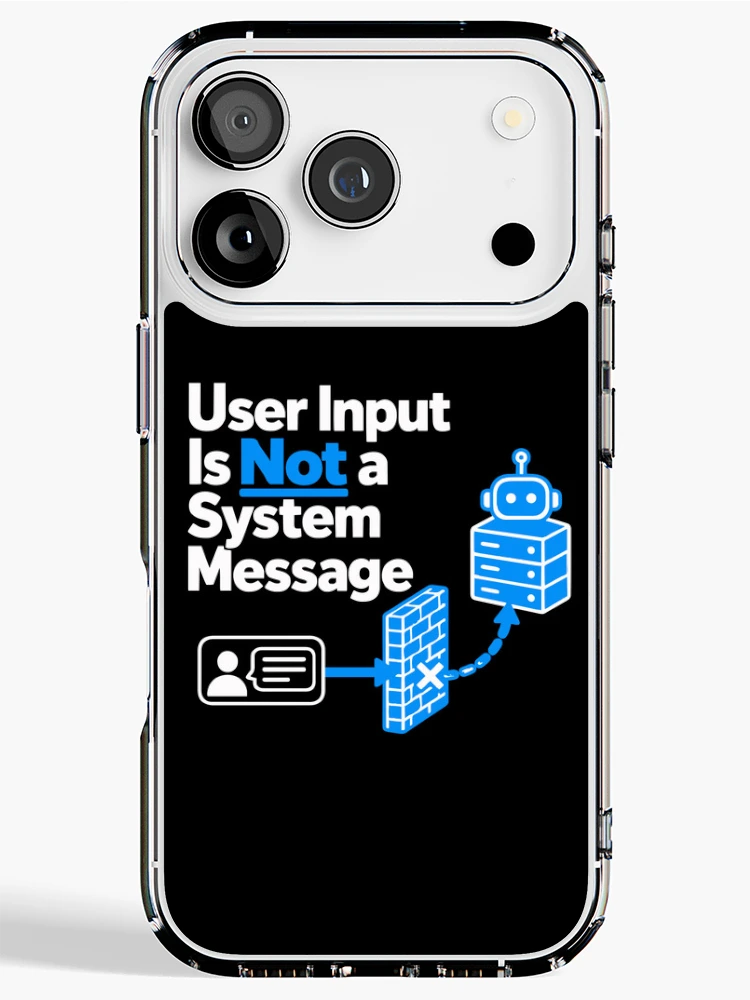 Thumbnail 1 of 5, iPhone Case, User Input Is Not a System Message Cybersecurity Design designed and sold by ThreadQuirk.