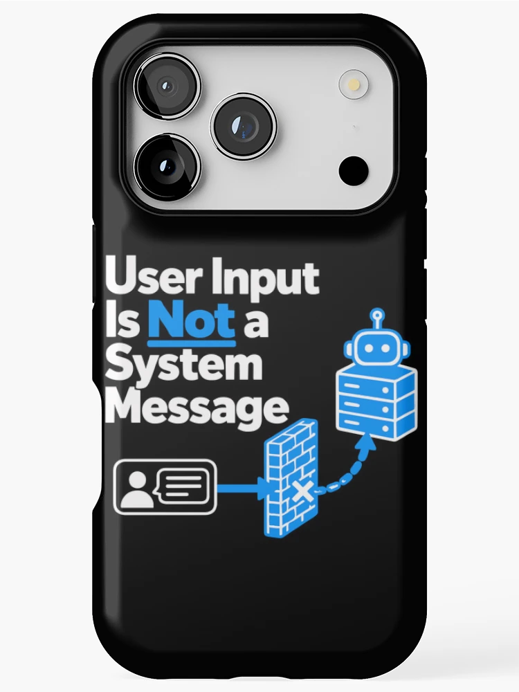 Thumbnail 1 of 4, iPhone Case, User Input Is Not a System Message Cybersecurity Design designed and sold by ThreadQuirk.