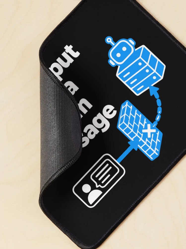 Thumbnail 2 of 5, Mouse Pad, User Input Is Not a System Message Cybersecurity Design designed and sold by ThreadQuirk.