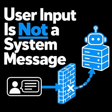 Artwork thumbnail, User Input Is Not a System Message Cybersecurity Design by ThreadQuirk