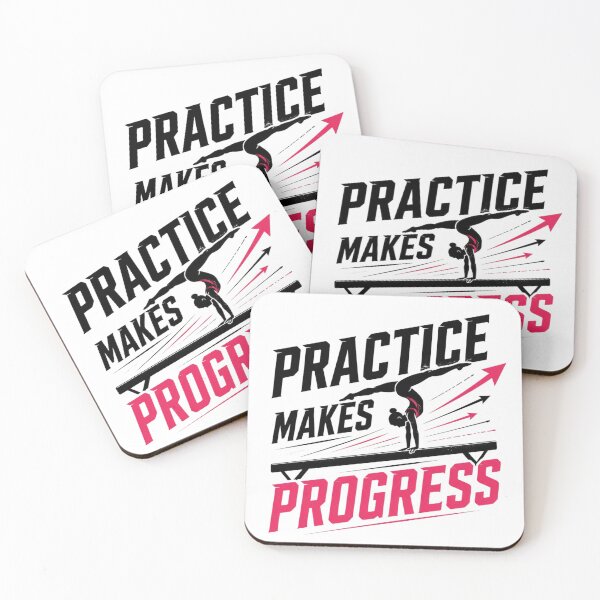 Item preview, Practice Makes Progress. artistic gymnastics designed and sold by FlipGymnastics.