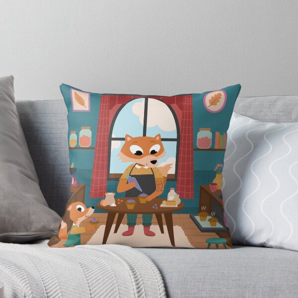Item preview, Illustration "Foxes baking muffins" designed and sold by Allihorn.