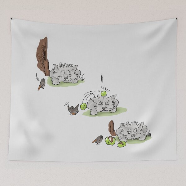 Item preview, Autumn Dog and Bird, hand drawn comic designed and sold by AK-Hevonen.