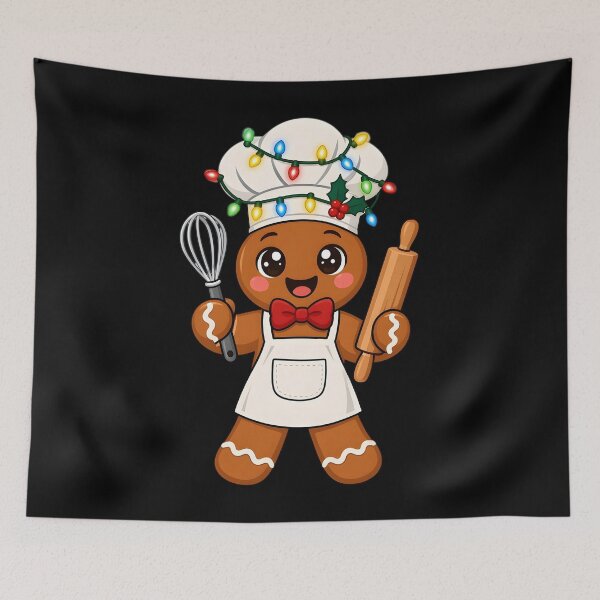 Item preview, Cute Gingerbread Man Baker Funny Christmas Chef Bake Cookies designed and sold by clothesy7.