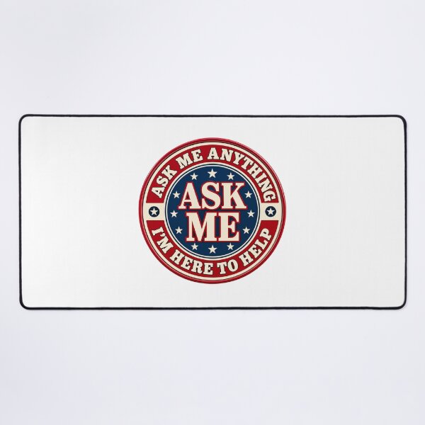 Item preview, Ask Me Anything – Retro Staff Badge, I'm Here to Help designed and sold by casualnature.