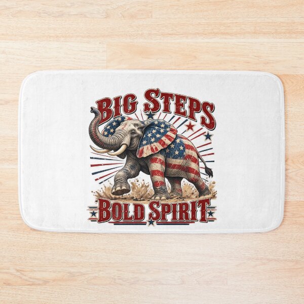 Item preview, Vintage Patriotic Elephant Big Steps Bold Spirit designed and sold by LandFinStudio.