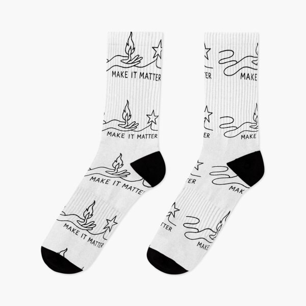 Item preview, "Make It Matter Line Art: Inspirational Hand with Fire and Star Minimalist Vector Design" designed and sold by Nubian Style.