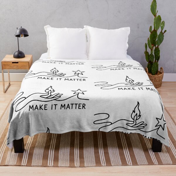 Item preview, "Make It Matter Line Art: Inspirational Hand with Fire and Star Minimalist Vector Design" designed and sold by Nubian Style.