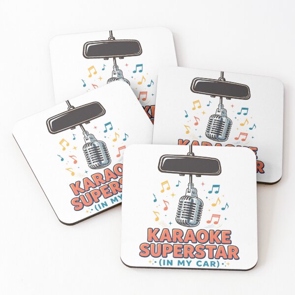 Item preview, Karaoke Superstar In My Car Funny Retro Microphone Gift Commuter T-Shirt designed and sold by ApparelOutpost.