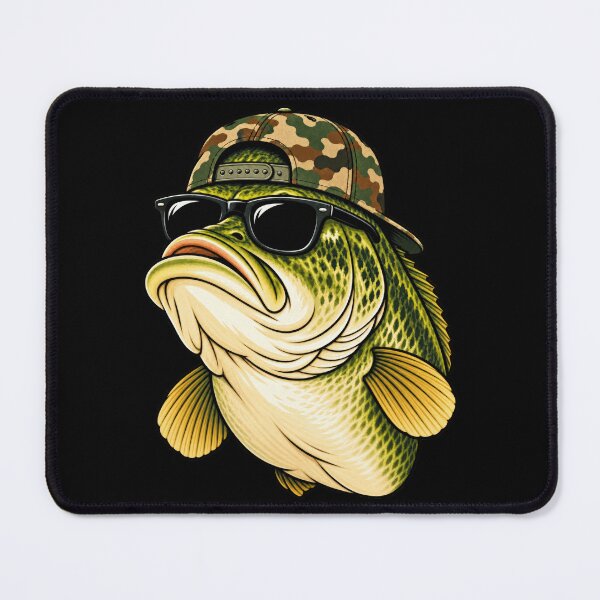 Item preview, Camouflage Bass Fisher Classic Lake Portrait Artwork Edition designed and sold by adiencarteras.