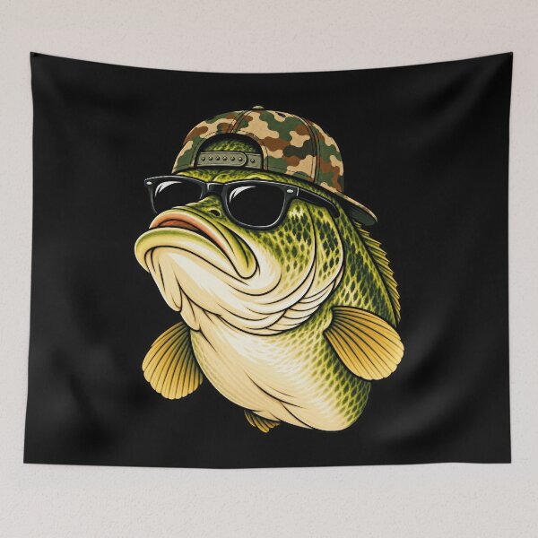 Item preview, Camouflage Bass Fisher Classic Lake Portrait Artwork Edition designed and sold by adiencarteras.