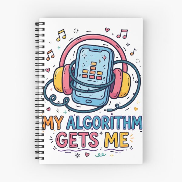 Item preview, My Algorithm Gets Me Funny Headphones Music Humor Streaming Gift T-Shirt designed and sold by ApparelOutpost.