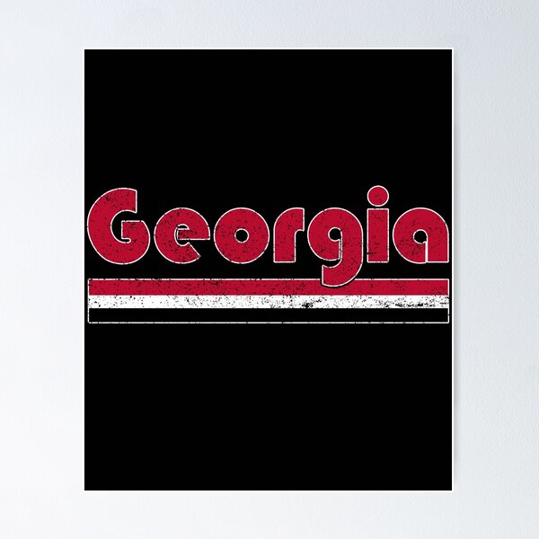 Item preview, Vintage Georgia Three Stripes Distressed Bulldogs Football designed and sold by Floral Vintage.