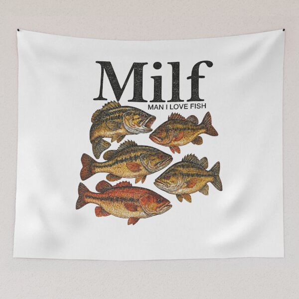 Item preview, MILF Man I Love Fish Vintage Angler designed and sold by Remontadarnia.