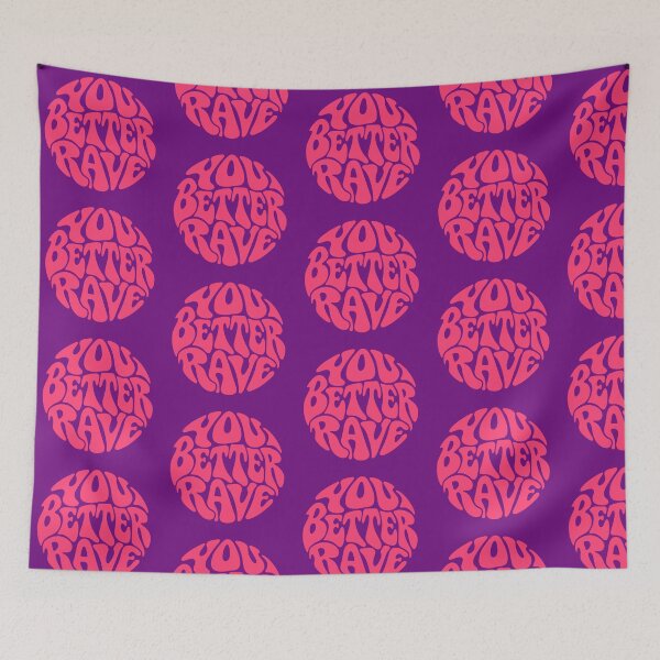 Item preview, You Better Rave Pink – Underground Acid Rave designed and sold by UndergroundRavers.