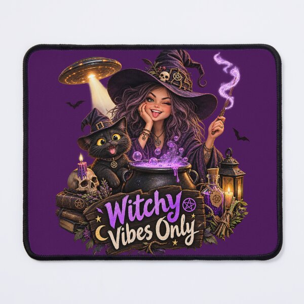 Item preview, Crafty Witchy Vibes Only | Funny Purple Witch designed and sold by SpookyLuna.