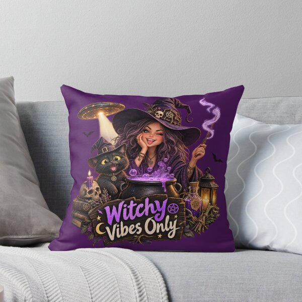 Item preview, Crafty Witchy Vibes Only | Funny Purple Witch designed and sold by SpookyLuna.