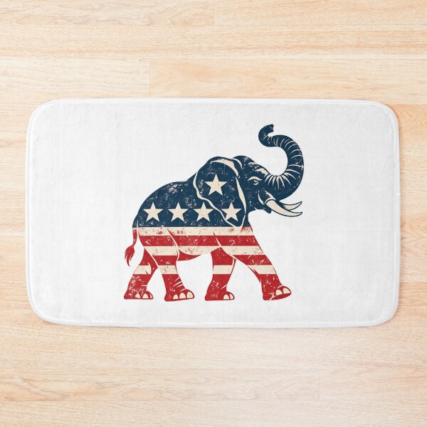 Item preview, Vintage Patriotic Elephant American Flag Design designed and sold by LandFinStudio.