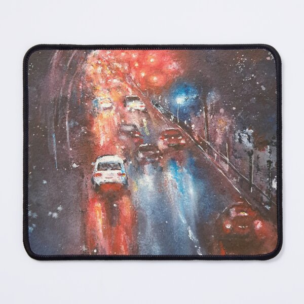 Item preview, Rainy City Night Watercolor designed and sold by paulaiakwarele.