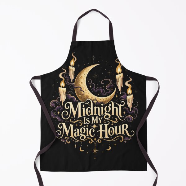 Item preview, Midnight Is My Magic Hour – Witchy Crescent Moon & Floating Candles Celestial Gothic Design designed and sold by Sanika arts .