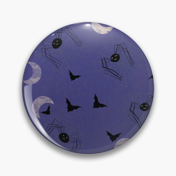 Item preview, Bats and Spiders, Crescent Moon, Spiderwebs Halloween Repeating Pattern designed and sold by HydrangeaDelMar.