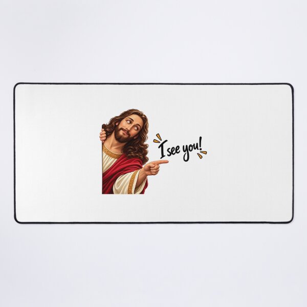 Item preview, Funny Jesus I See You Christian Humor Meme designed and sold by RetroPop23.