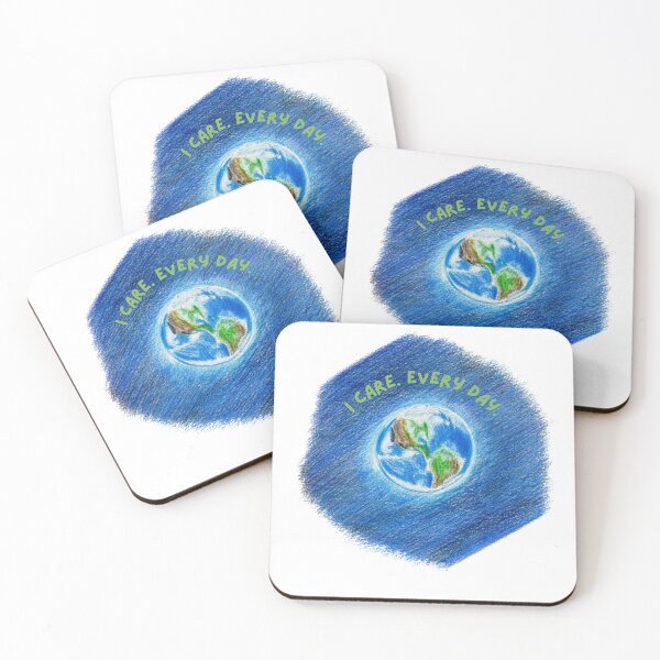 Item preview, I Care Every Day – Hand Drawn Earth Environmental Art designed and sold by Julia N.