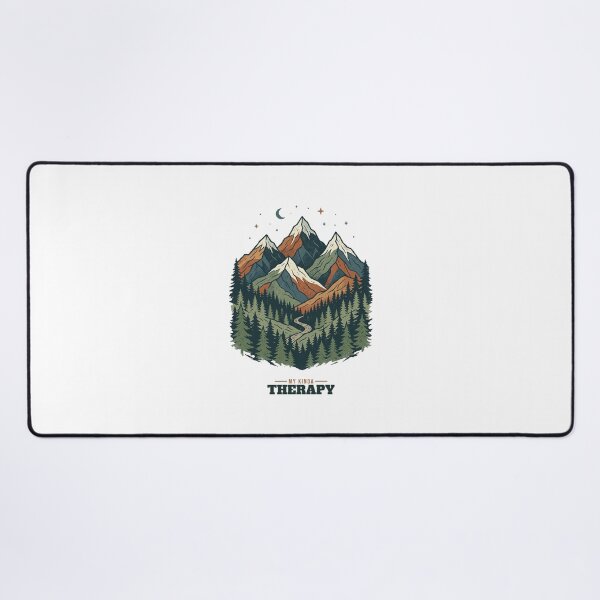 Item preview, Retro Mountain Landscape with Trees designed and sold by Sour Kawaii.