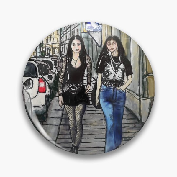 Item preview, Two Friends in Dresden Neustadt | Watercolor & Ink Illustration designed and sold by UMA Urban Sketch.