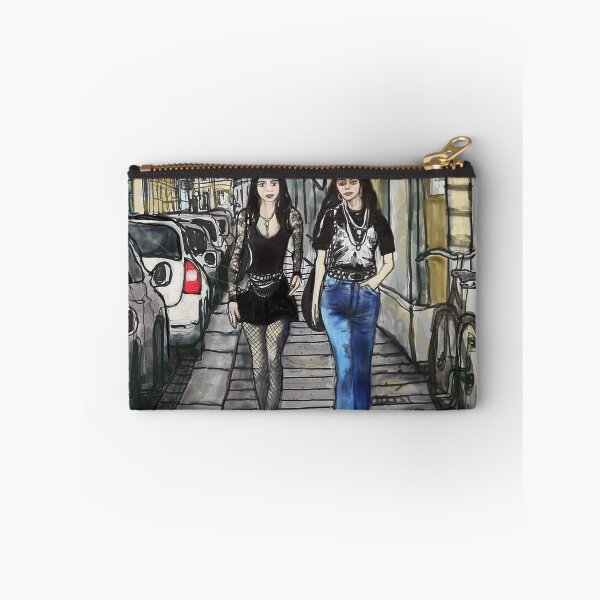 Item preview, Two Friends in Dresden Neustadt | Watercolor & Ink Illustration designed and sold by UMA Urban Sketch.