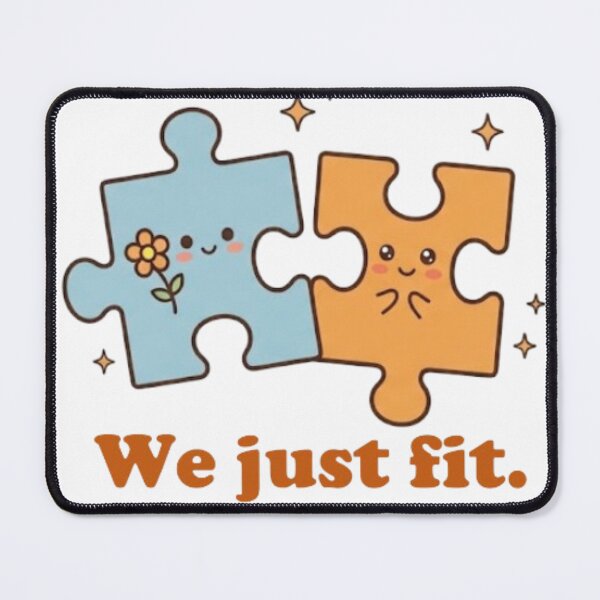 Item preview, Cute Puzzle Piece Couple We Just Fit Valentines Gift designed and sold by Salma.Store.