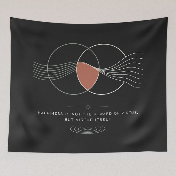 Item preview, Happiness Is Virtue Itself designed and sold by MeaningIsUse.