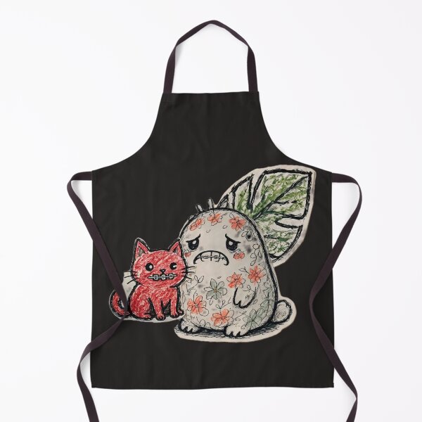 Item preview, Cute Cat and Floral Monster Illustration designed and sold by LujziWorld.