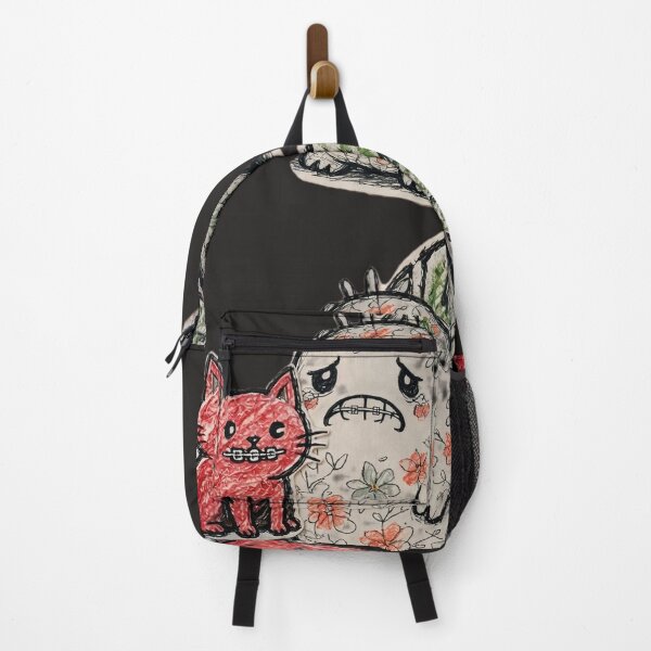 Item preview, Cute Cat and Floral Monster Illustration designed and sold by LujziWorld.