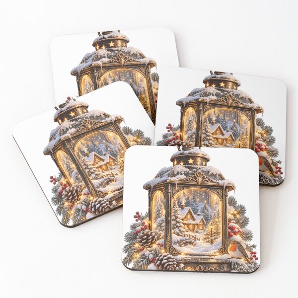 Item preview, Magical Winter Lantern – Snowy Cottage Wonderland designed and sold by Line-mood.