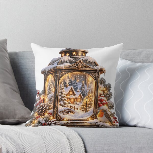 Item preview, Magical Winter Lantern – Snowy Cottage Wonderland designed and sold by Line-mood.