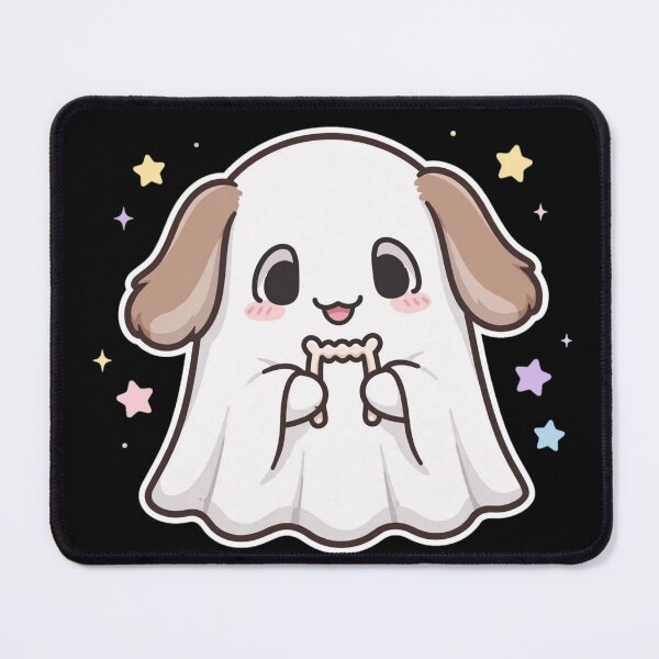 Item preview, Ghost Wishbone Dog Cute Spooky Halloween Puppy designed and sold by Neon Bones Studio.