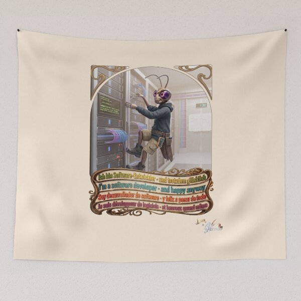 Item preview, Grasshopper JOGUE by HERMIE: Software Developer IT Job Pop Art designed and sold by HERMIE-design.