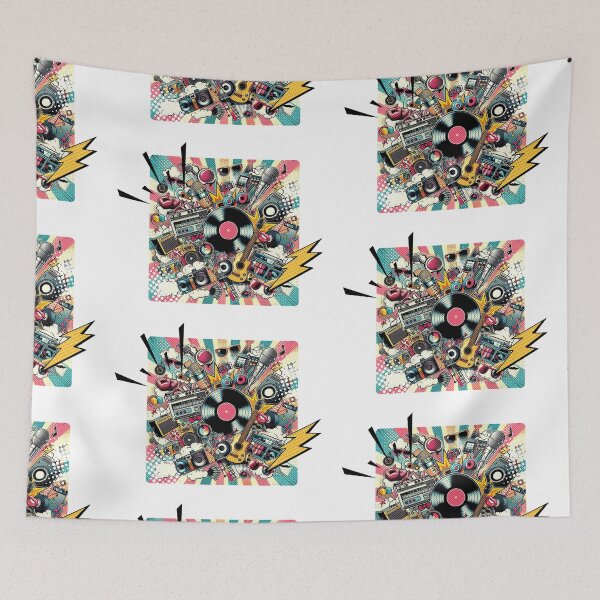Item preview, Vintage Music Collage designed and sold by Nacho Average Designs.