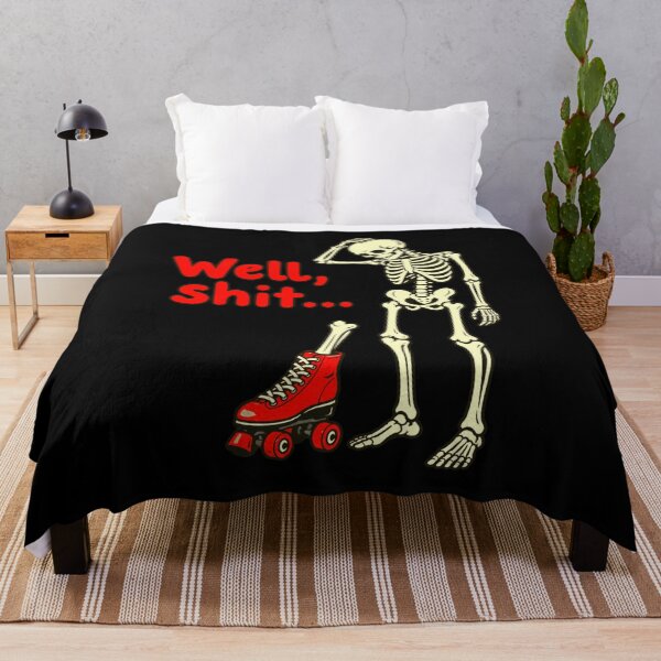 Item preview, Well, Shit Funny Skeleton Roller Skating Humor designed and sold by FolkGraphics.