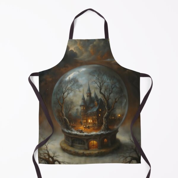 Item preview, Gothic Christmas Castle Snow Globe Painting designed and sold by DarkHolyQueen.