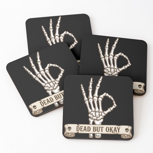 Item preview, Dead But Okay Skeleton Hand Dark Humor designed and sold by Italkam.