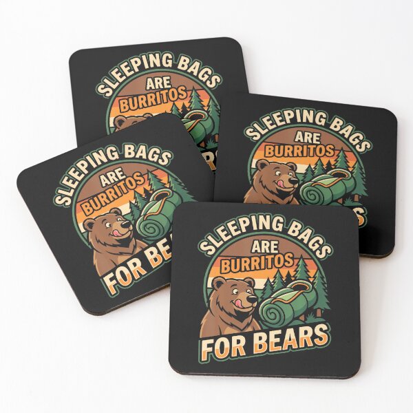 Item preview, Sleeping Bags Are Burritos For Bears Funny Camping Bear designed and sold by Hawel-3lih.