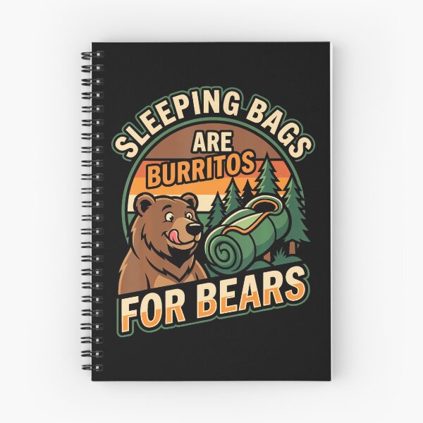 Item preview, Sleeping Bags Are Burritos For Bears Funny Camping Bear designed and sold by Hawel-3lih.