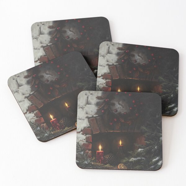 Item preview, Gothic Christmas Hearth Dried Oranges Still Life Painting designed and sold by DarkHolyQueen.