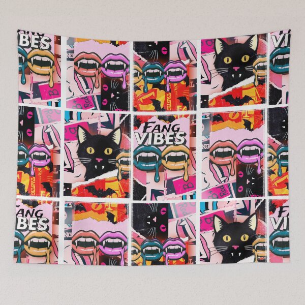 Item preview, Vibrant Fangs Pop Art Collage  designed and sold by bewitchedcuties.