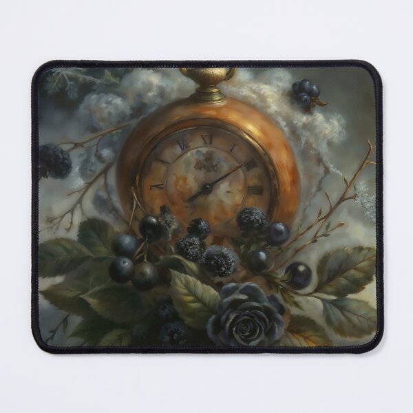 Artikelvorschau, Gotische Winter-Taschenuhr, Gemälde mit schwarzer Rose entworfen und verkauft von DarkHolyQueen.